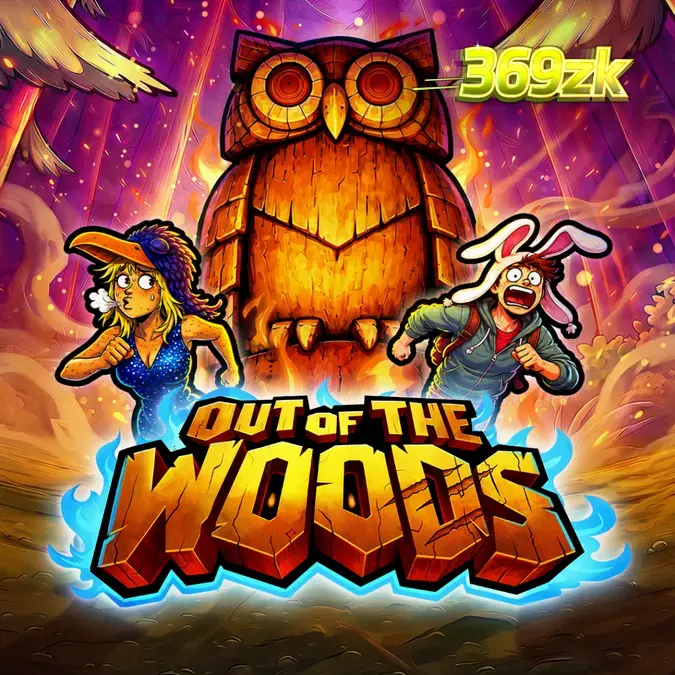 Tampilan visual slot Out Of The Woods dengan tema hutan gelap