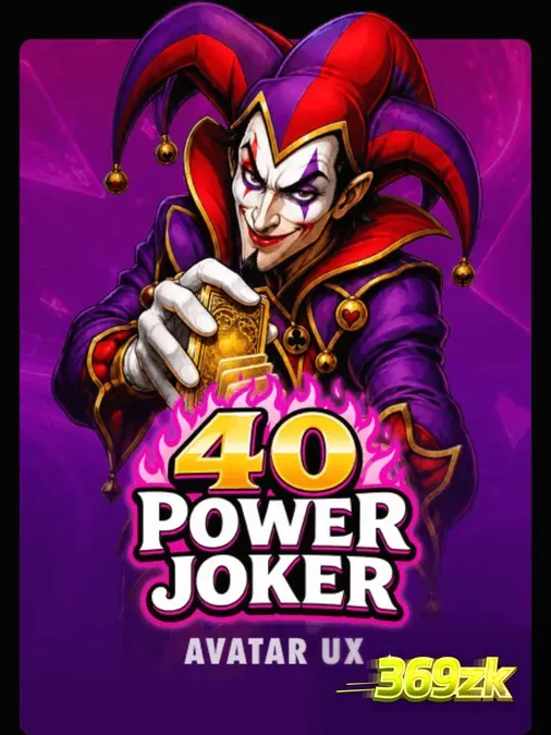 Tampilan layar permainan slot 40 Power Joker dengan nuansa neon